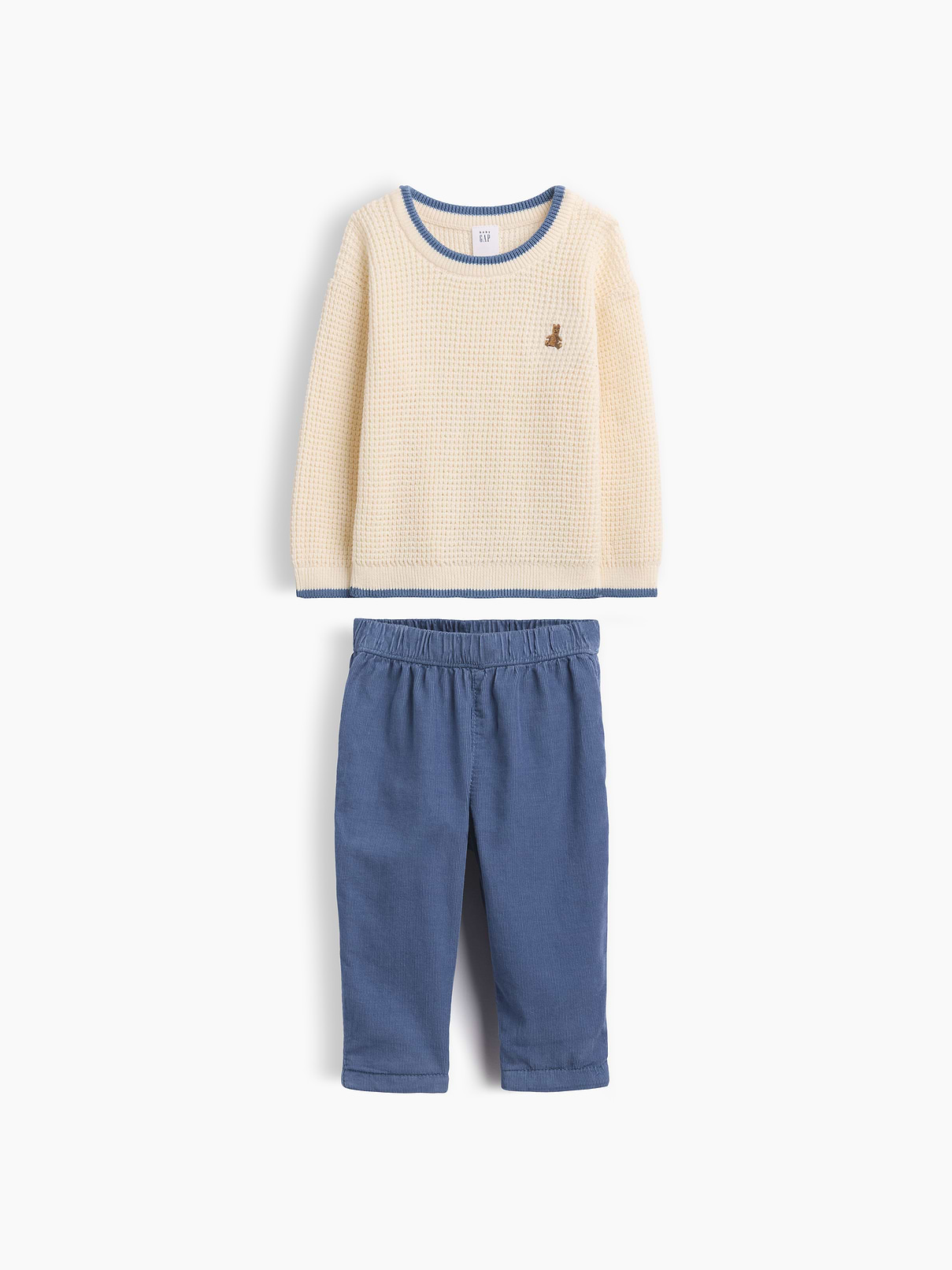 Baby Sweater & Corduroy Pants Outfit Set