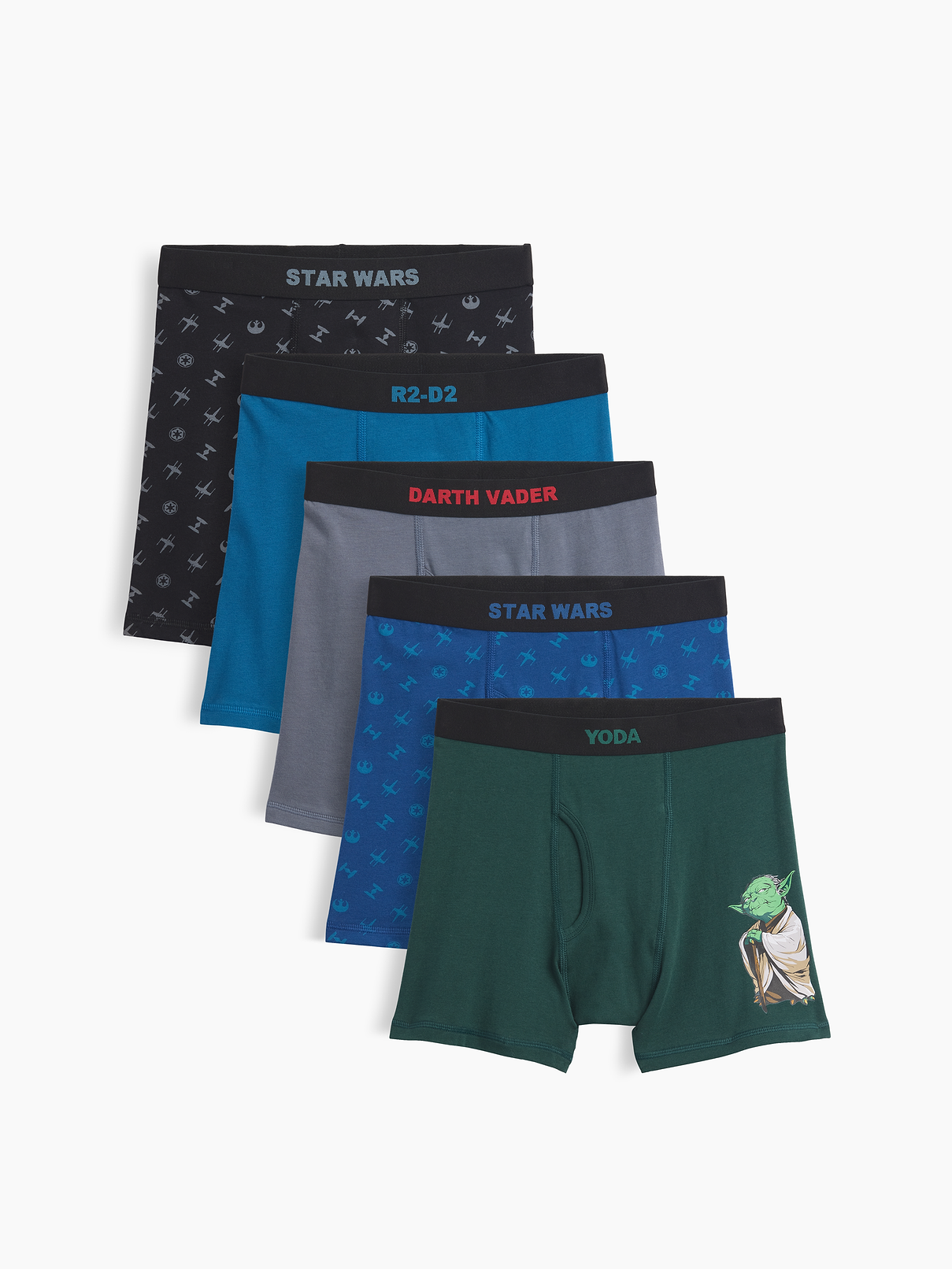 Kids Star Wars Organic Stretch Cotton Boxer Briefs (5-Pack)