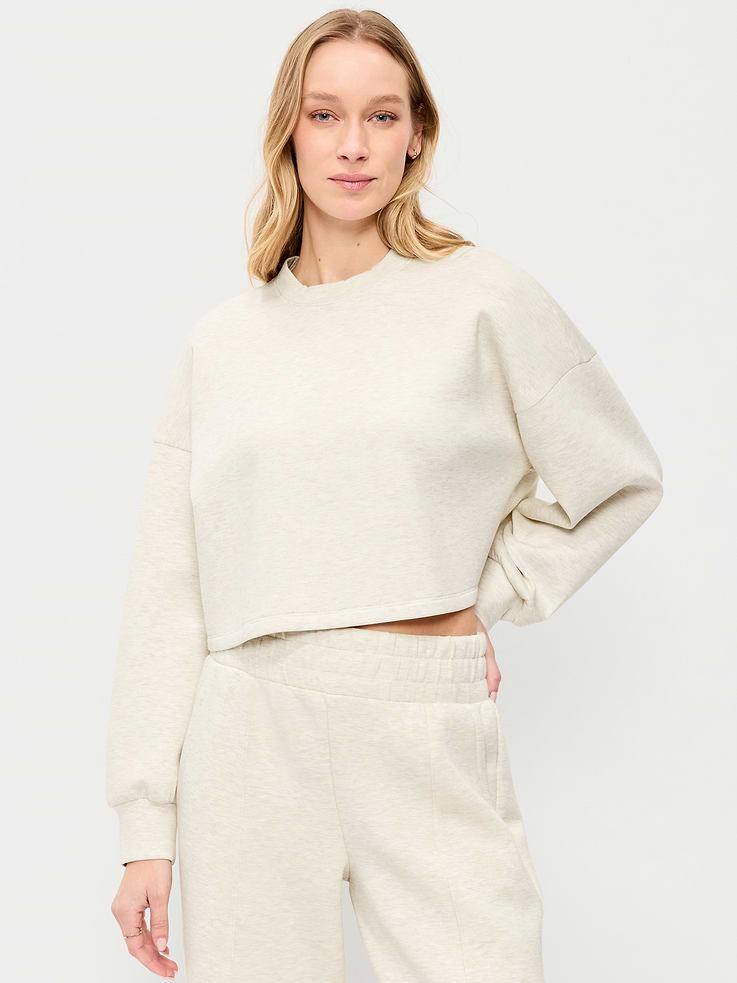 Image 1 of 6, crew neck, long sleeves, drop shoulders, Product #861644