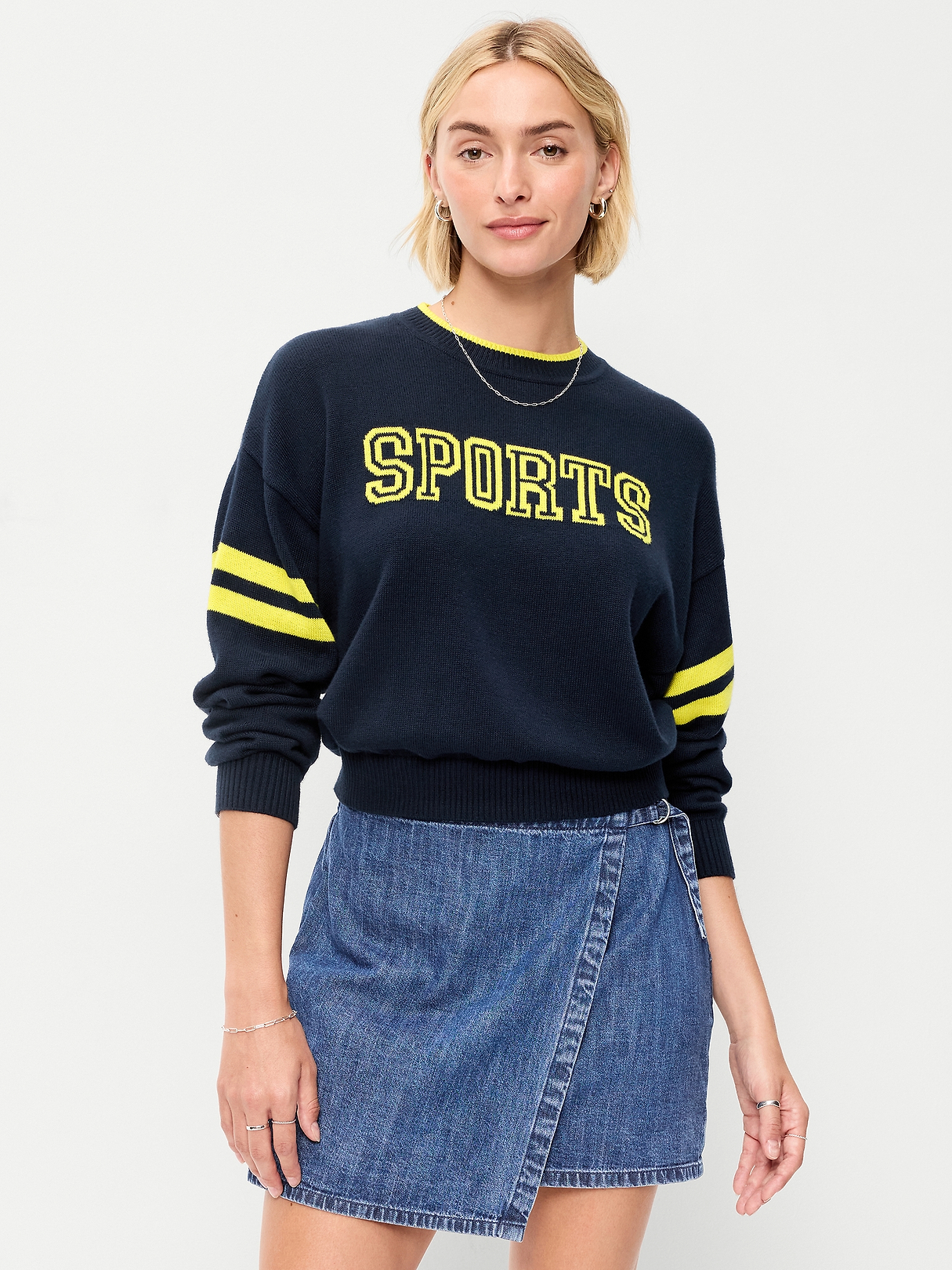 SoSoft Crew-Neck Cropped Sweater | Old Navy