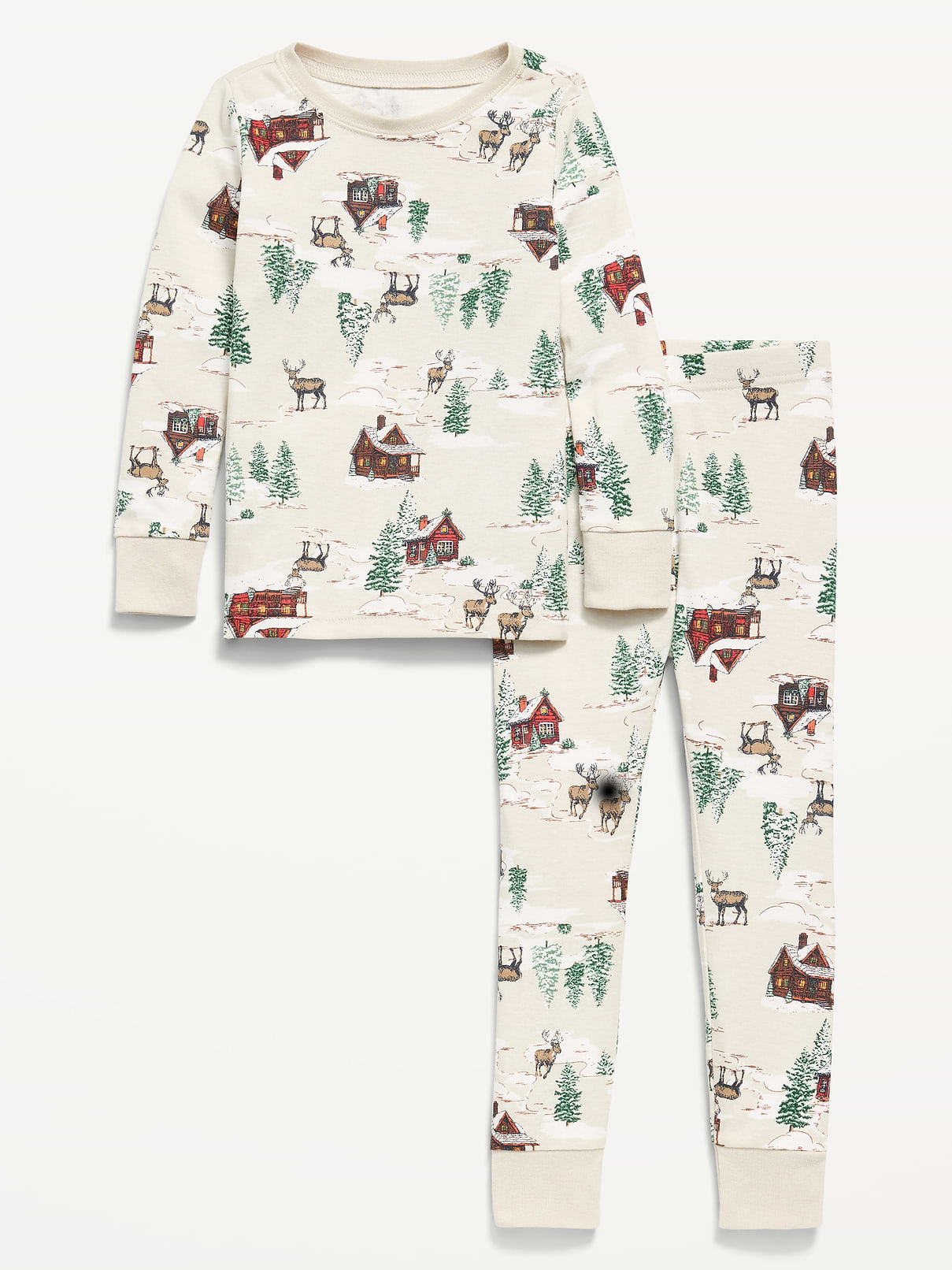 Image 2 of 3, Printed Unisex Snug-Fit Pajama Set for Toddler & Baby