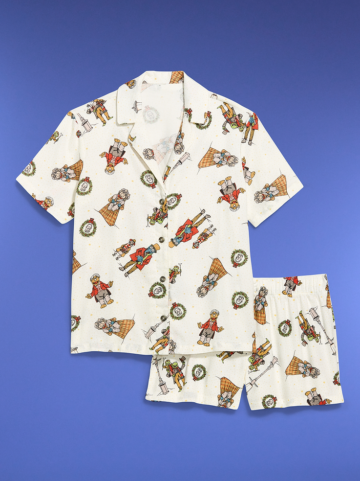 Image 4 of 8, Old Navy x Disney Muppets Flannel Pajama Shorts Set for Women, All-Access Cardmember