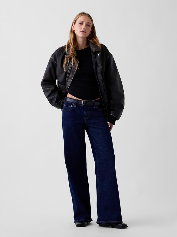 Low Rise Stride Wide-Leg Jeans