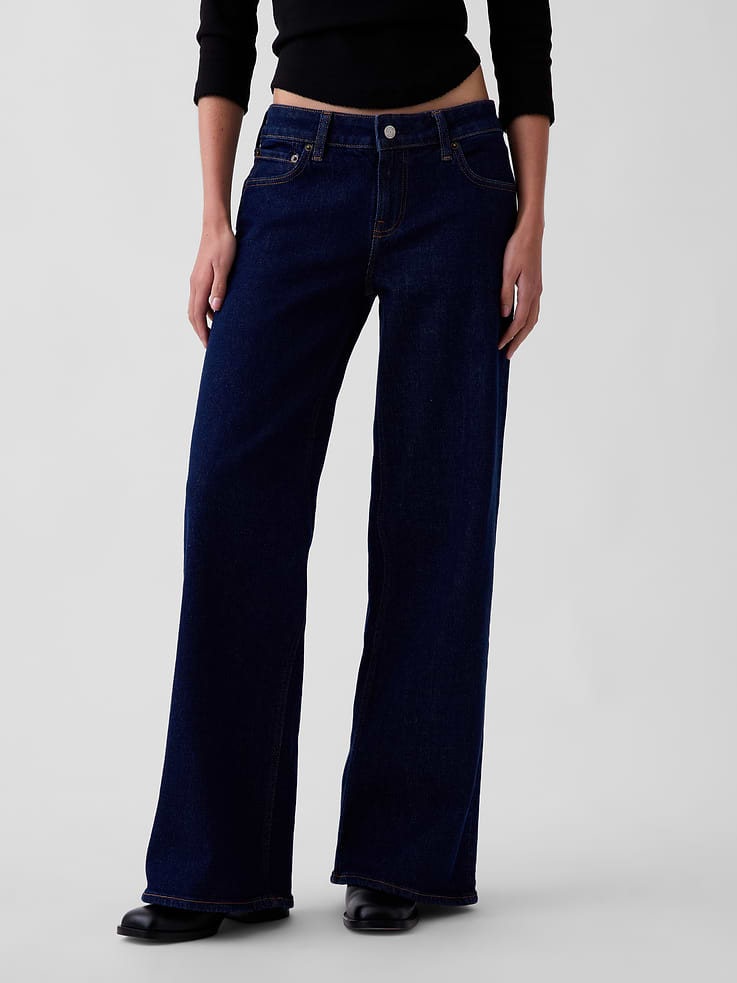 Image 2 of 7, Low Rise Stride Wide-Leg Jeans