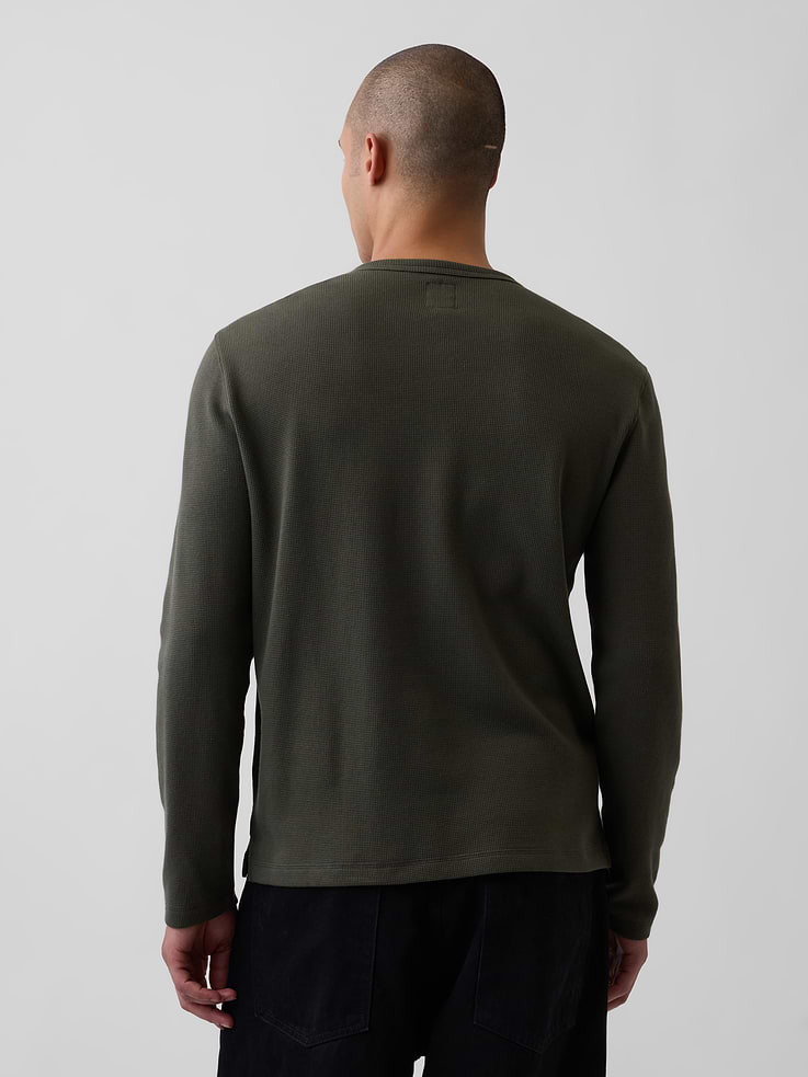 Image 3 of 5, Waffle Henley T-Shirt