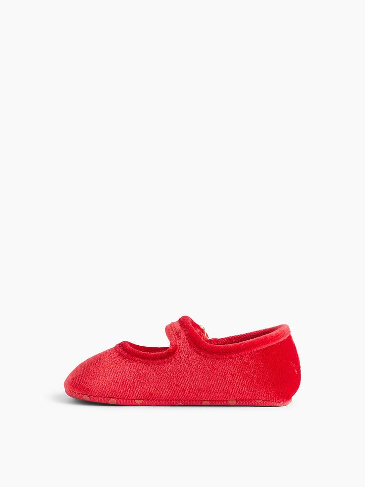 Image 4 of 4, Baby Velvet Mary Jane Shoes