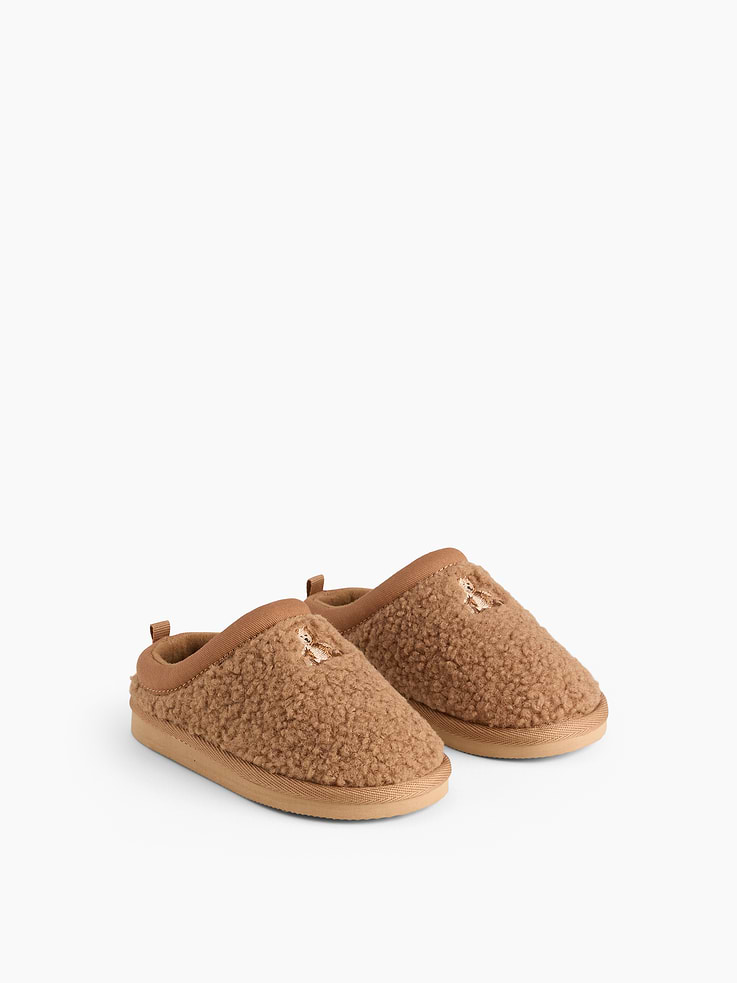 Image 2 of 4, Toddler Brannan Bear Sherpa Clog Slippers