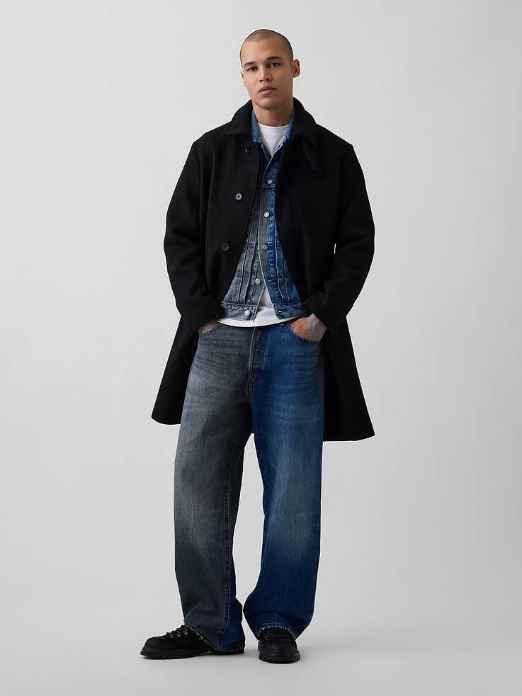 Image 2 of 5, Wool-Blend Car Coat