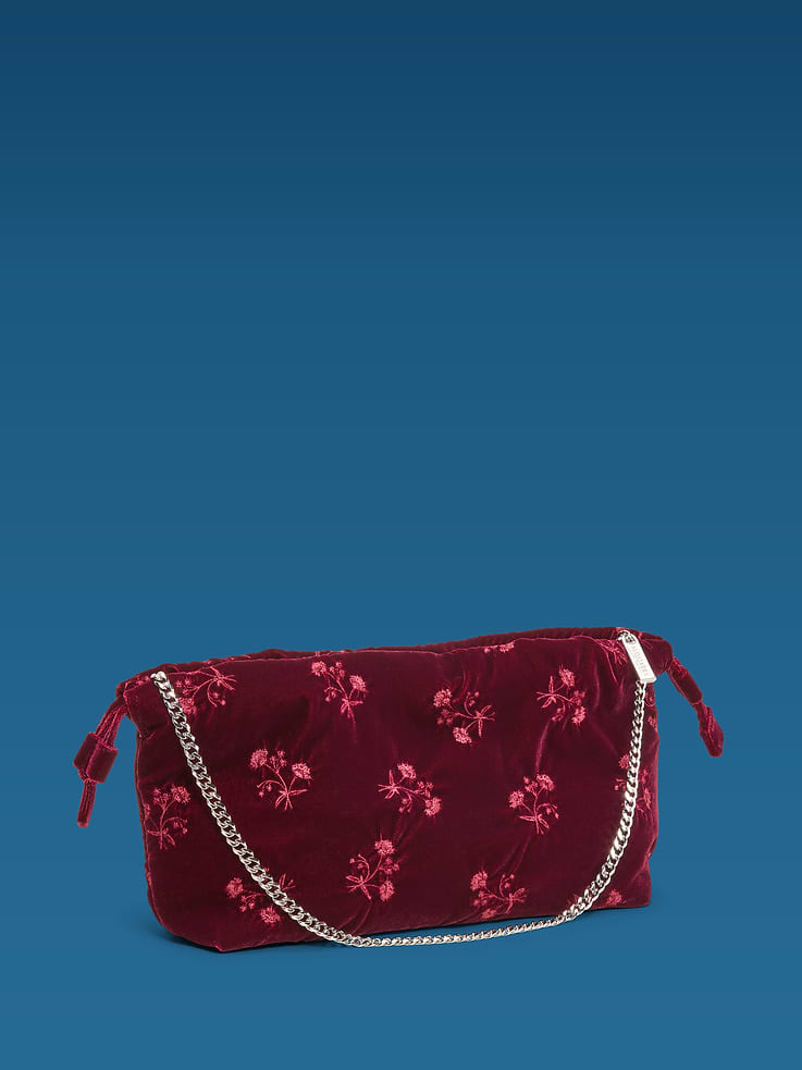 Image 2 of 7, Old Navy x Altuzarra Velvet Drawstring Baguette Bag