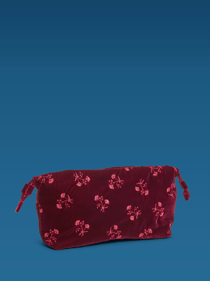 Image 3 of 7, Old Navy x Altuzarra Velvet Drawstring Baguette Bag