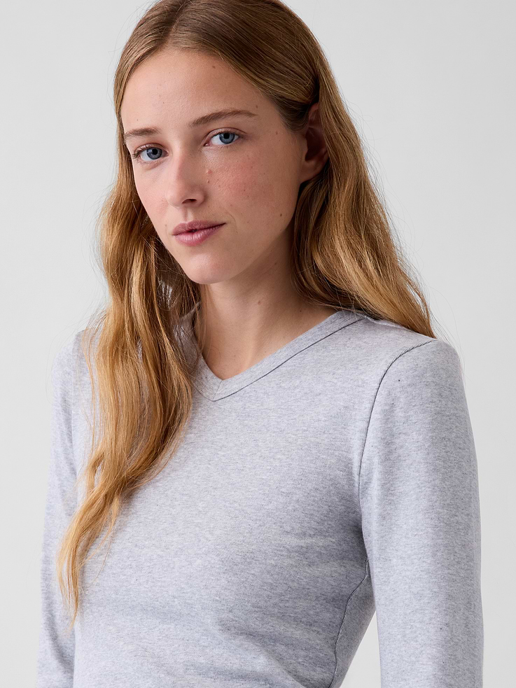 Image 5 of 6, Modern High V-Neck T-Shirt