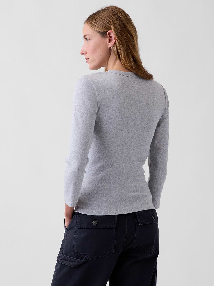 Image 3 of 6, Modern High V-Neck T-Shirt