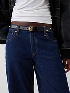 Image 2 of 4, Jeweled Leather Belt