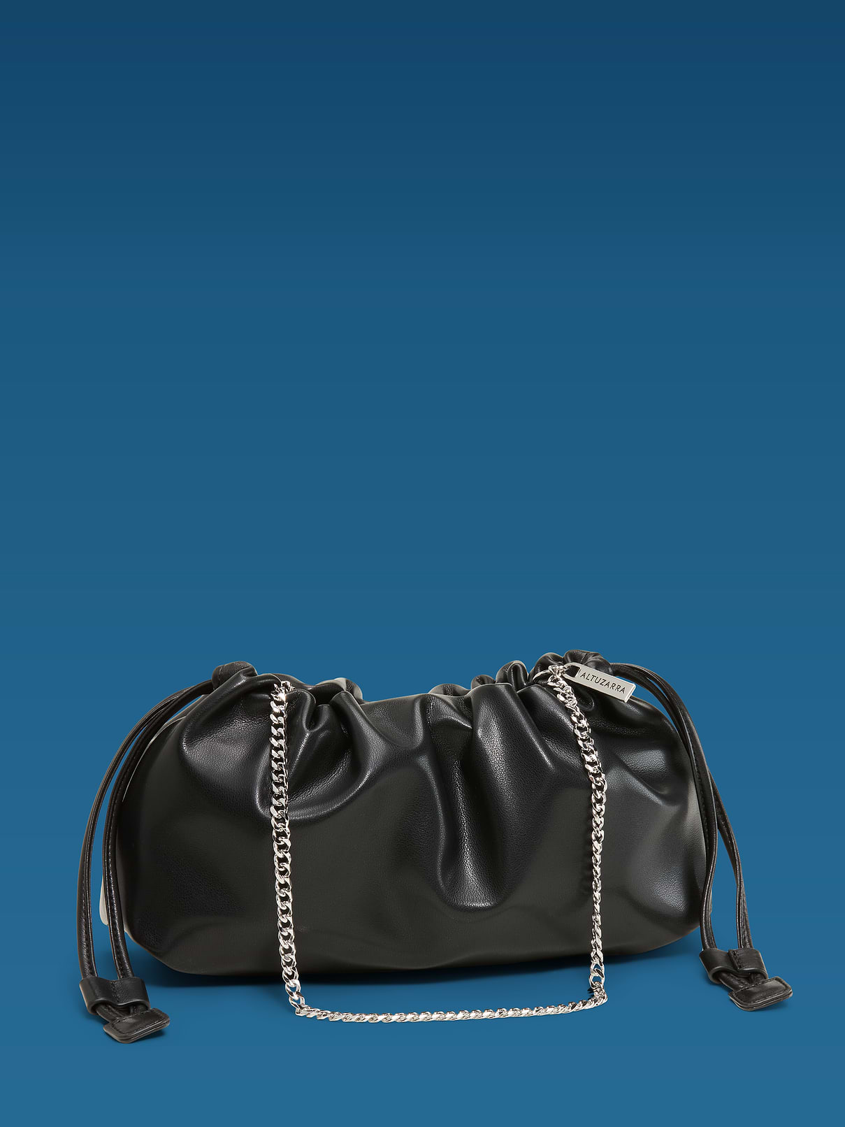 Image 6 of 7, Old Navy x Altuzarra Vegan Leather Drawstring Baguette Bag