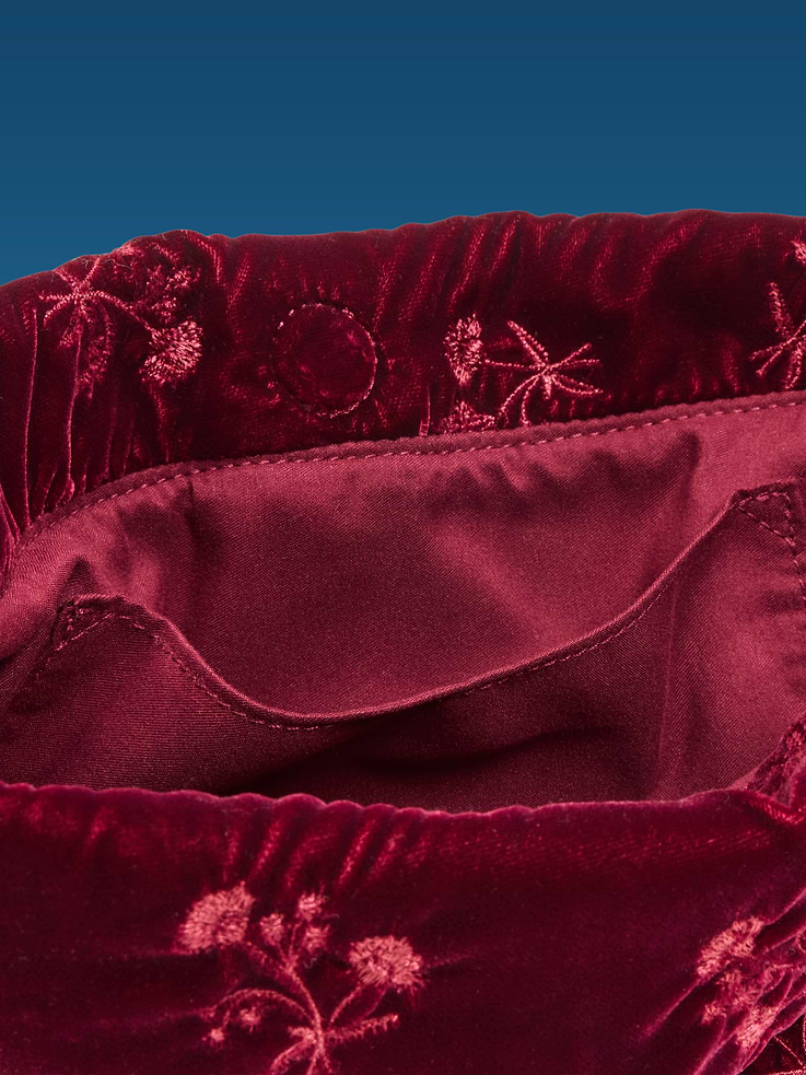 Image 7 of 7, Old Navy x Altuzarra Velvet Drawstring Baguette Bag