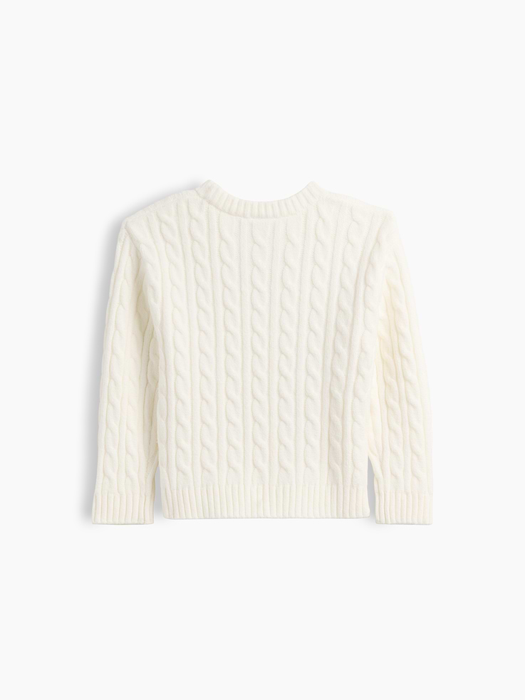 Image 3 of 3, Baby & Toddler CashSoft Cable-Knit Sweater