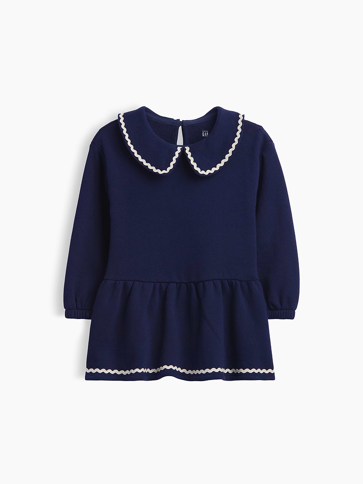 Image 2 of 3, Baby & Toddler Collared Sweatshirt Dress