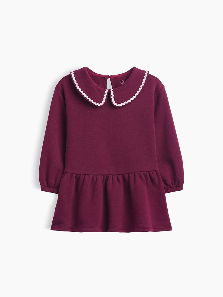 Image 2 of 3, Baby & Toddler Collared Sweatshirt Dress