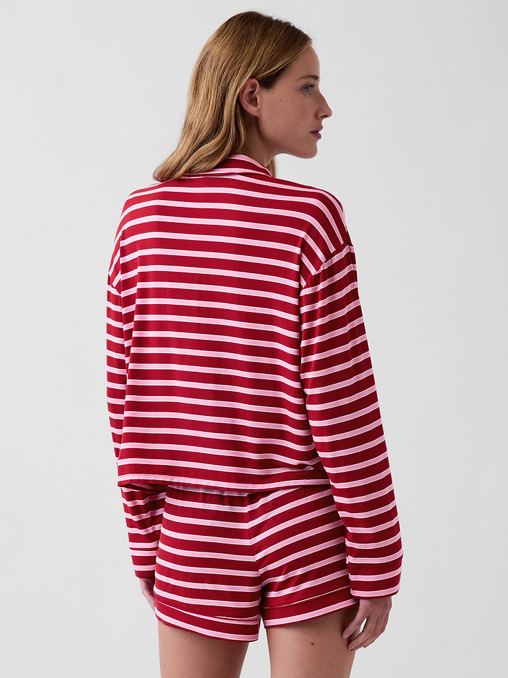 Image 3 of 5, SoftMade Modal Crop PJ Top
