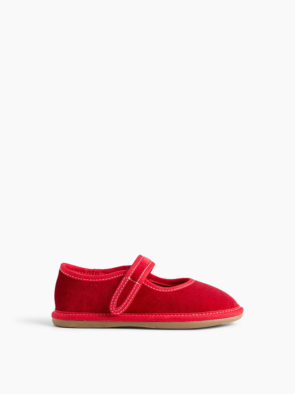 Toddler Velvet Mary Jane Flats