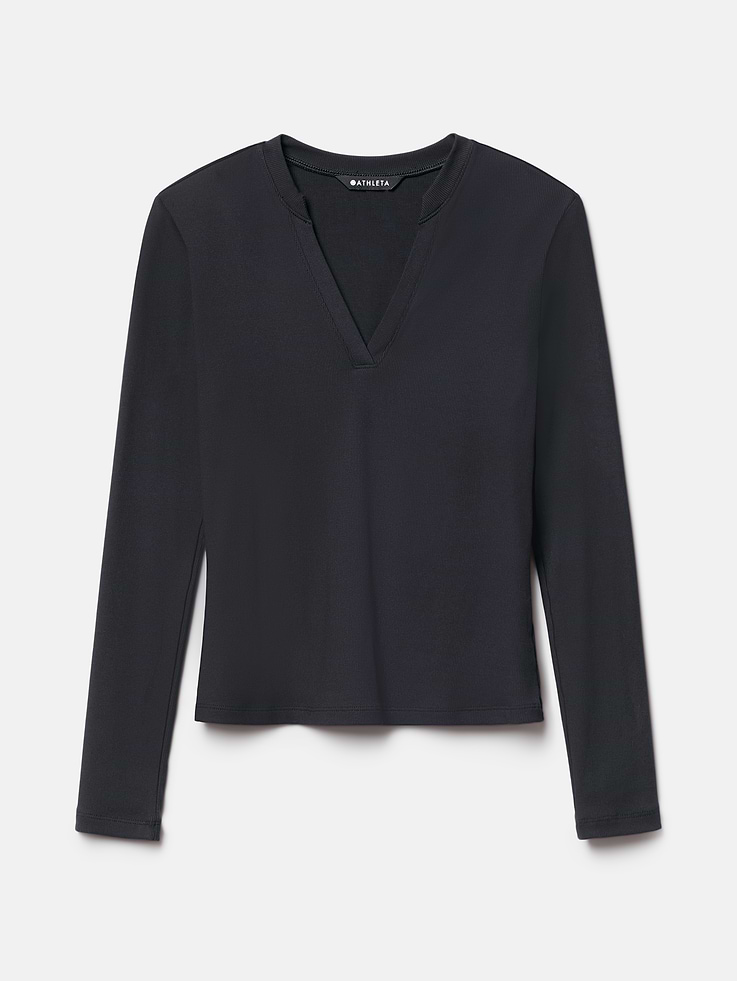 Image 6 of 6, Signature Rib V-Neck Top