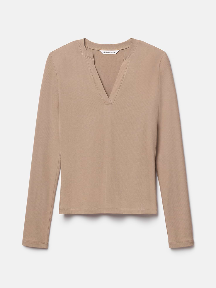 Image 7 of 7, Signature Rib V-Neck Top