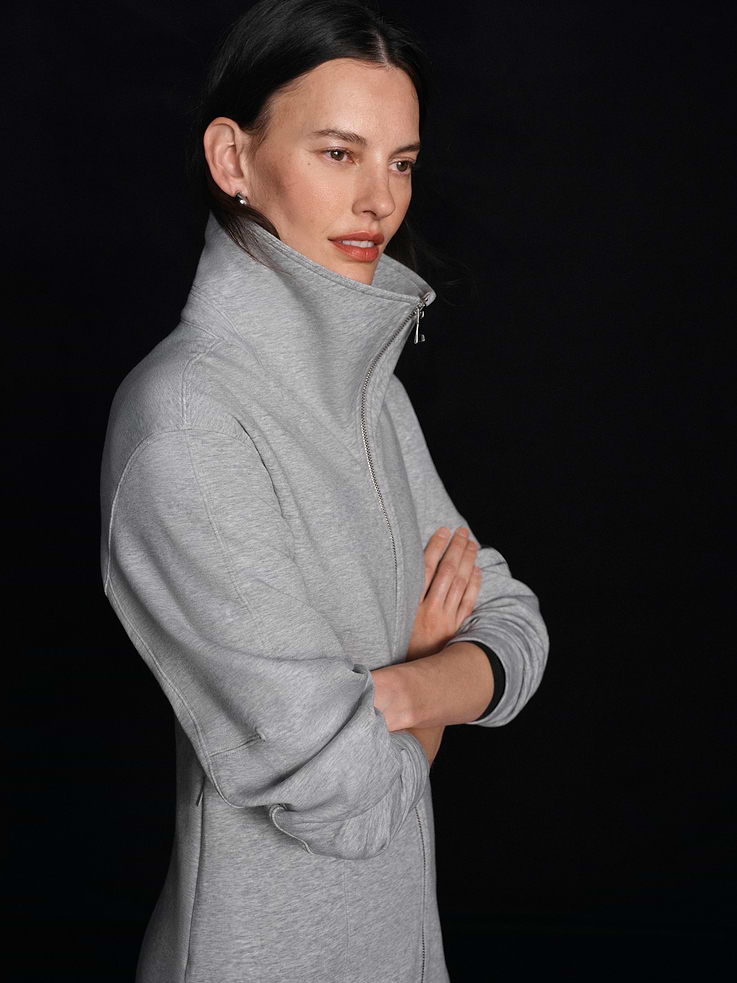 Image 6 of 6, Form Knit Seamed Full Zip