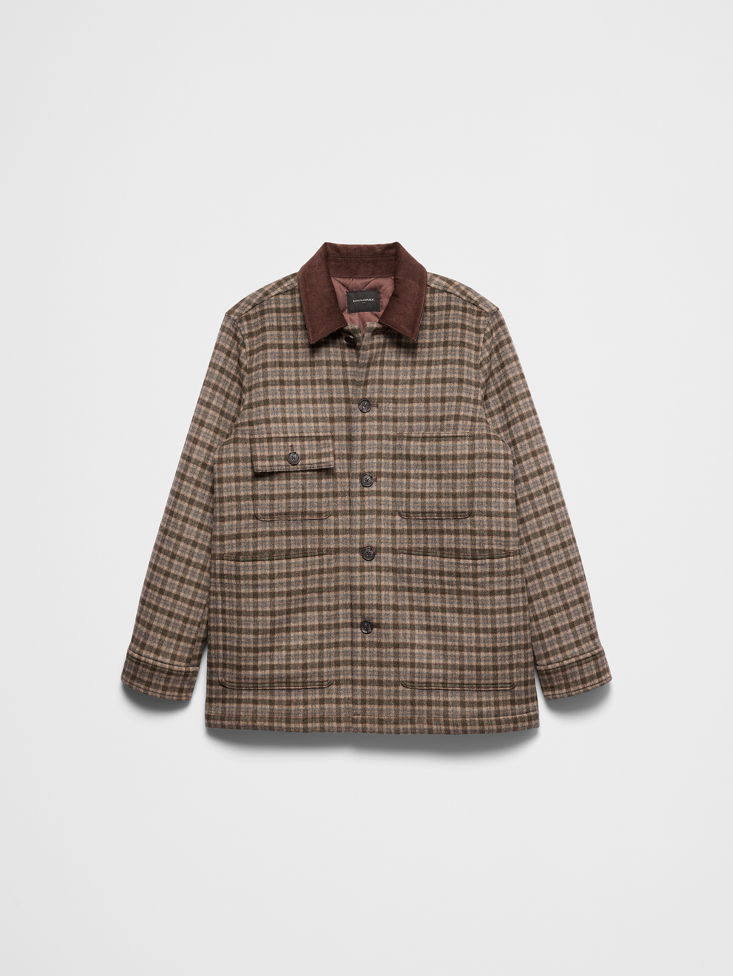 Image 4 of 4, Wool-Blend Patterned Jacket