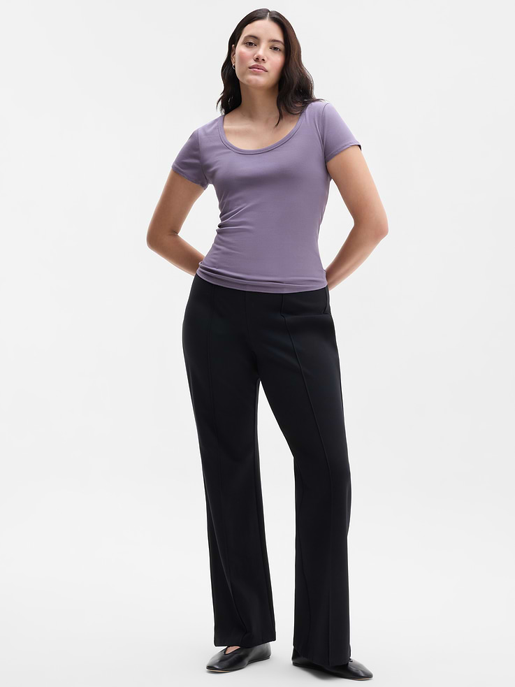 Image 4 of 6, Signature Rib Scoop Tee