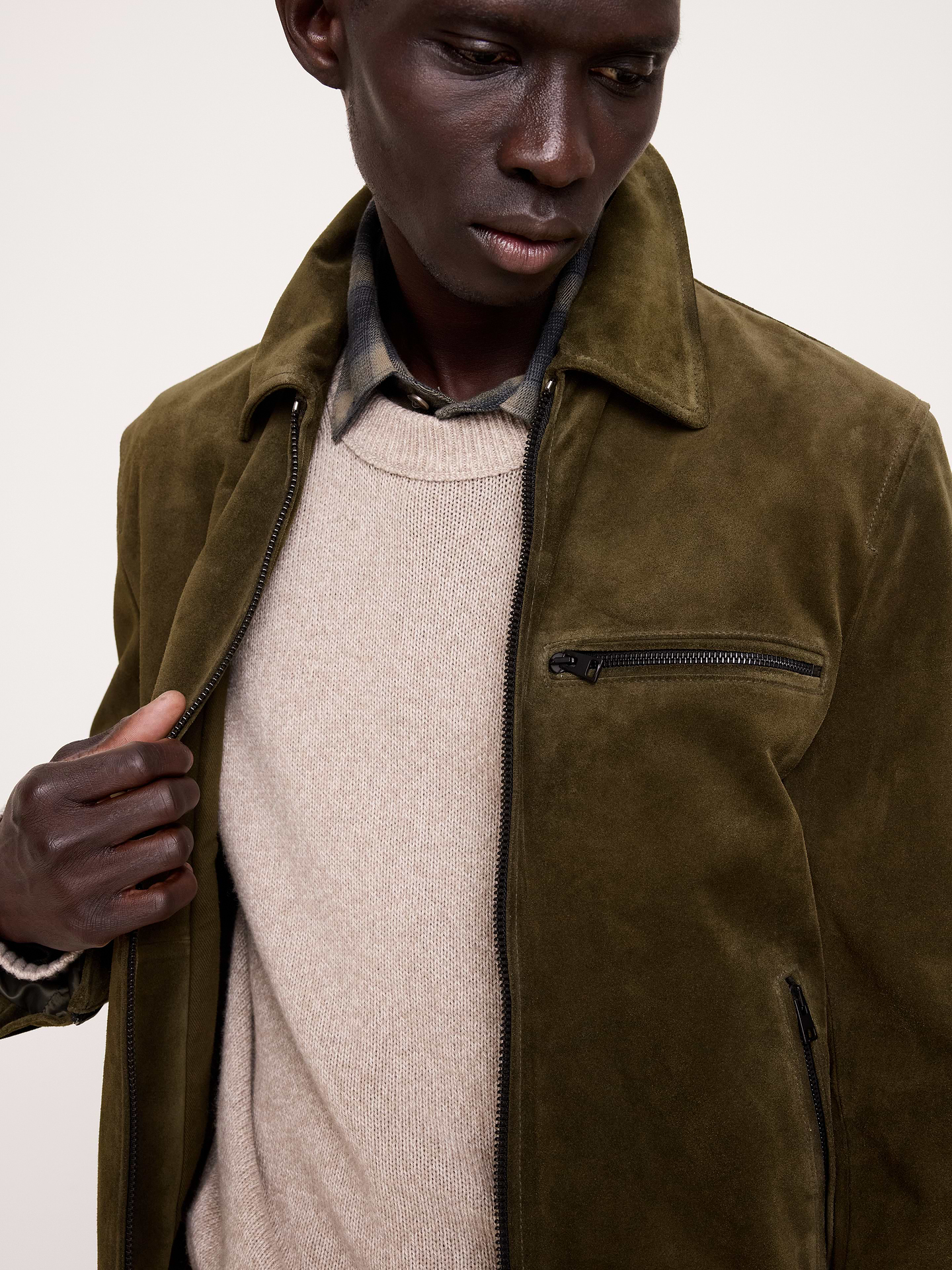 Image 3 of 4, Italian Suede Racing Jacket