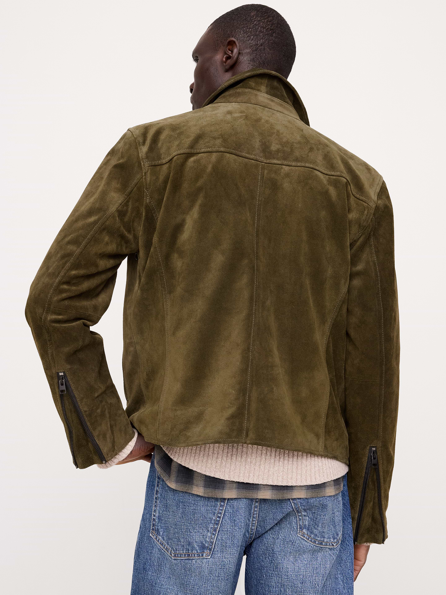 Image 2 of 4, Italian Suede Racing Jacket