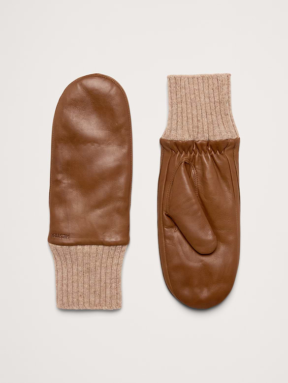 Boda Leather Mittens by Hestra