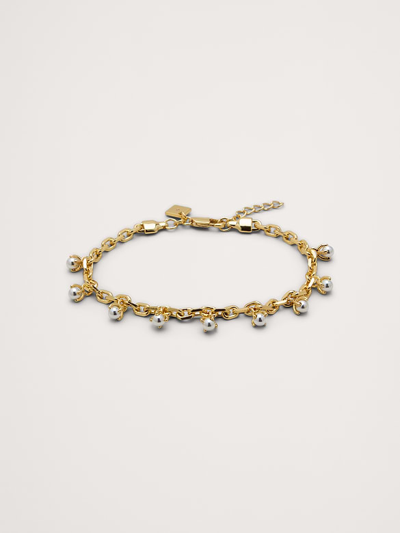 Scattered Pearl Charm Bracelet