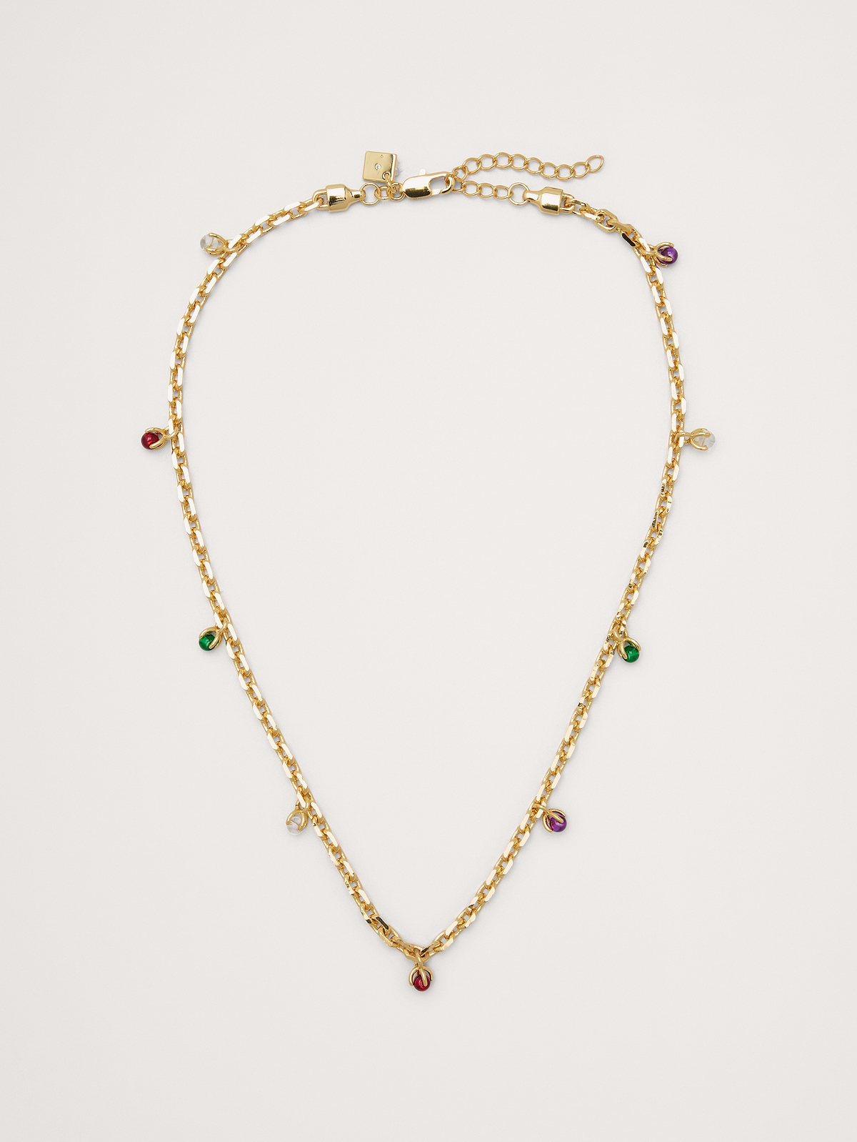 Scattered Gem Charm Necklace