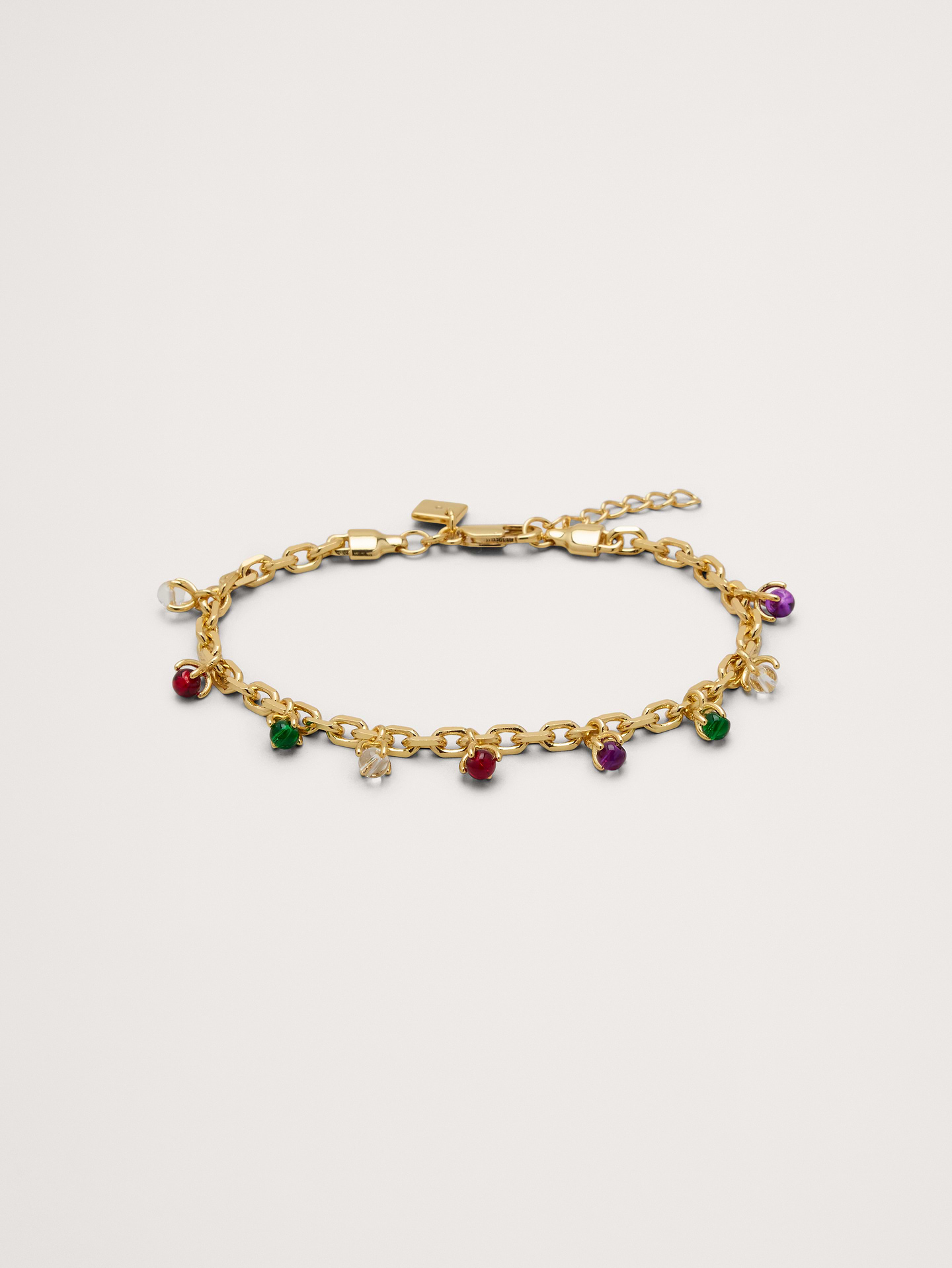 Image 1 of 2, A delicate charm bracelet with lightweight scattered gems for subtle movement. It's great alone. It's better with the matching necklace., Lobster clasp., Product #1193071
