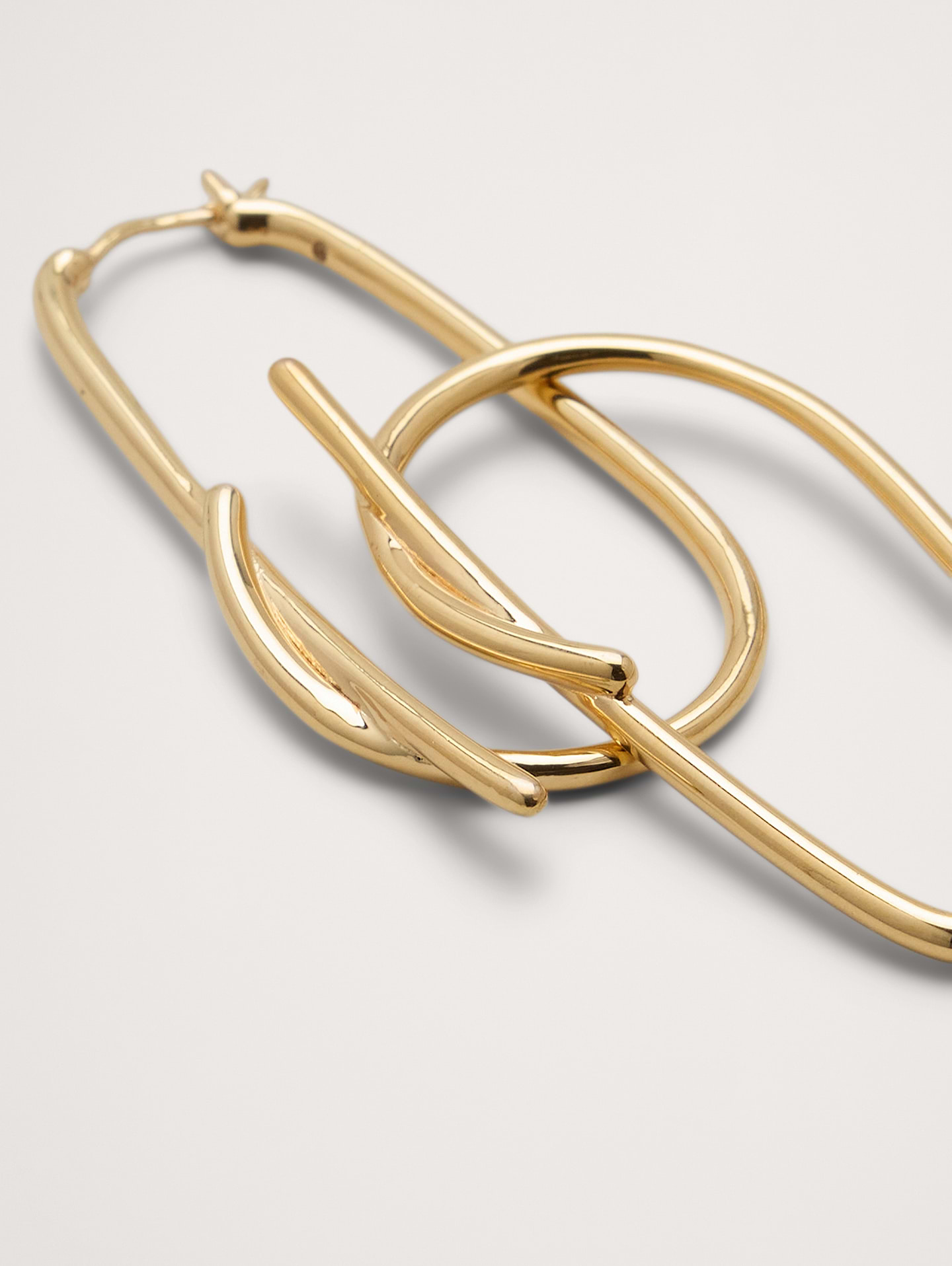 Image 4 of 4, Large Knotted Hoop Earrings