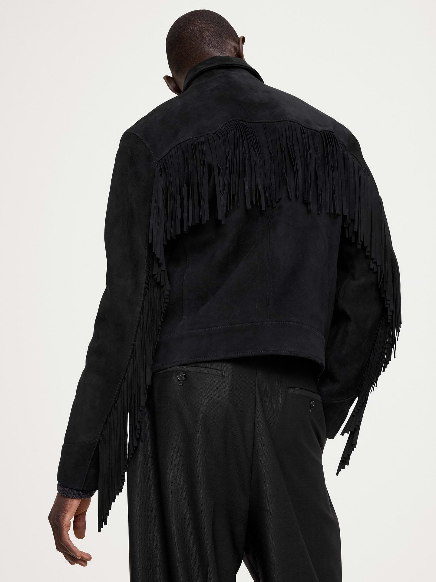 Image 2 de 6, Veste western en suède à franges