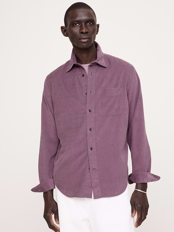 Standard-Fit Lightweight Corduroy Shirt
