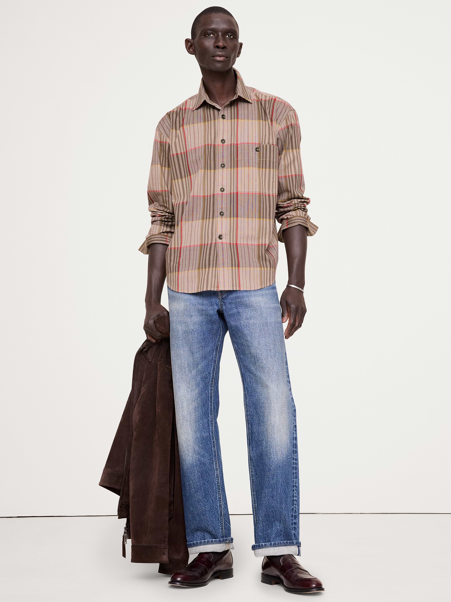 Image 4 of 8, Relaxed-Fit Washed Cotton Poplin Shirt