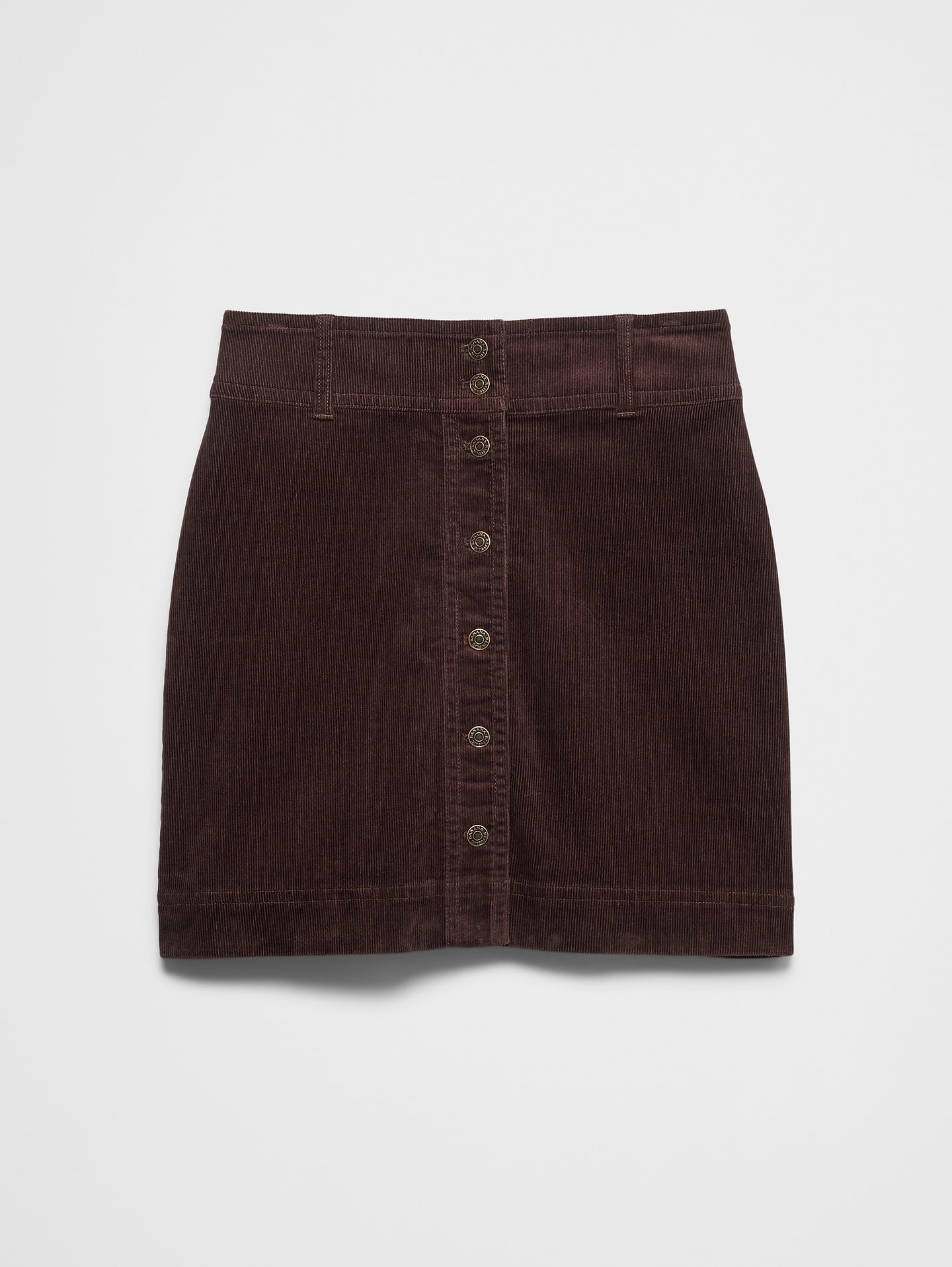 Image 4 of 4, Corduroy Button-Down Mini Skirt