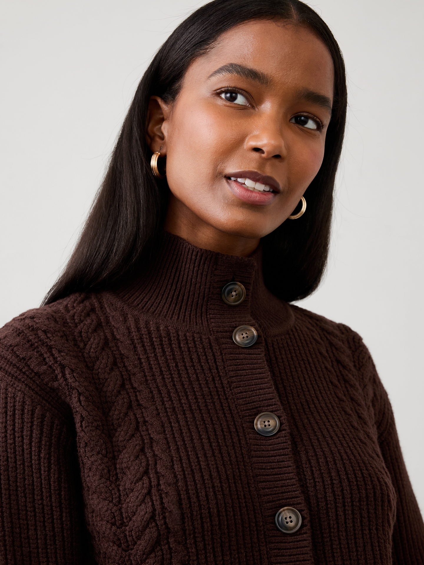 Image 3 of 4, Perfectly Soft Cable Sweater Jacket