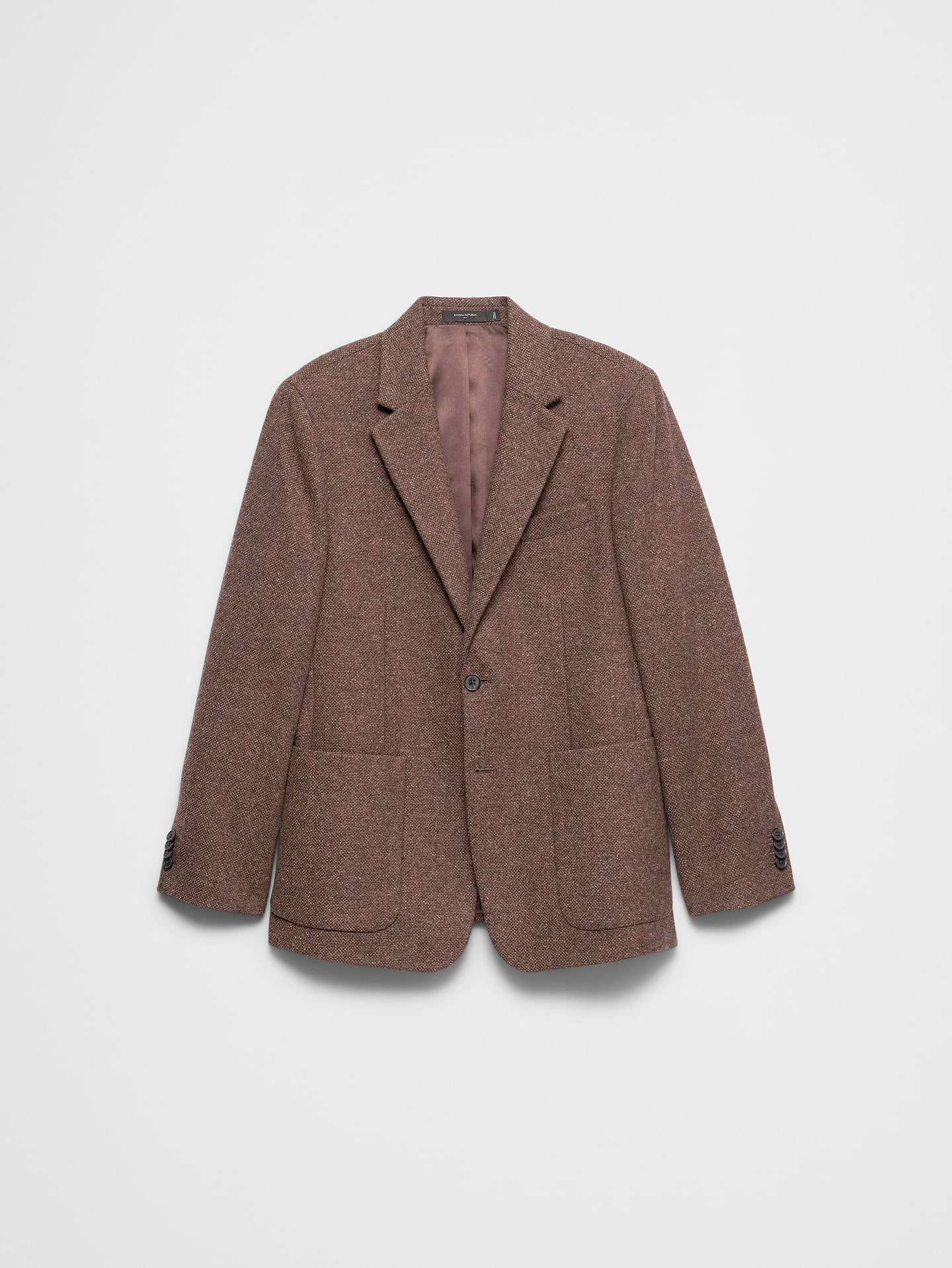 Image 4 of 4, Polyester-Wool Blend Textured Jacket