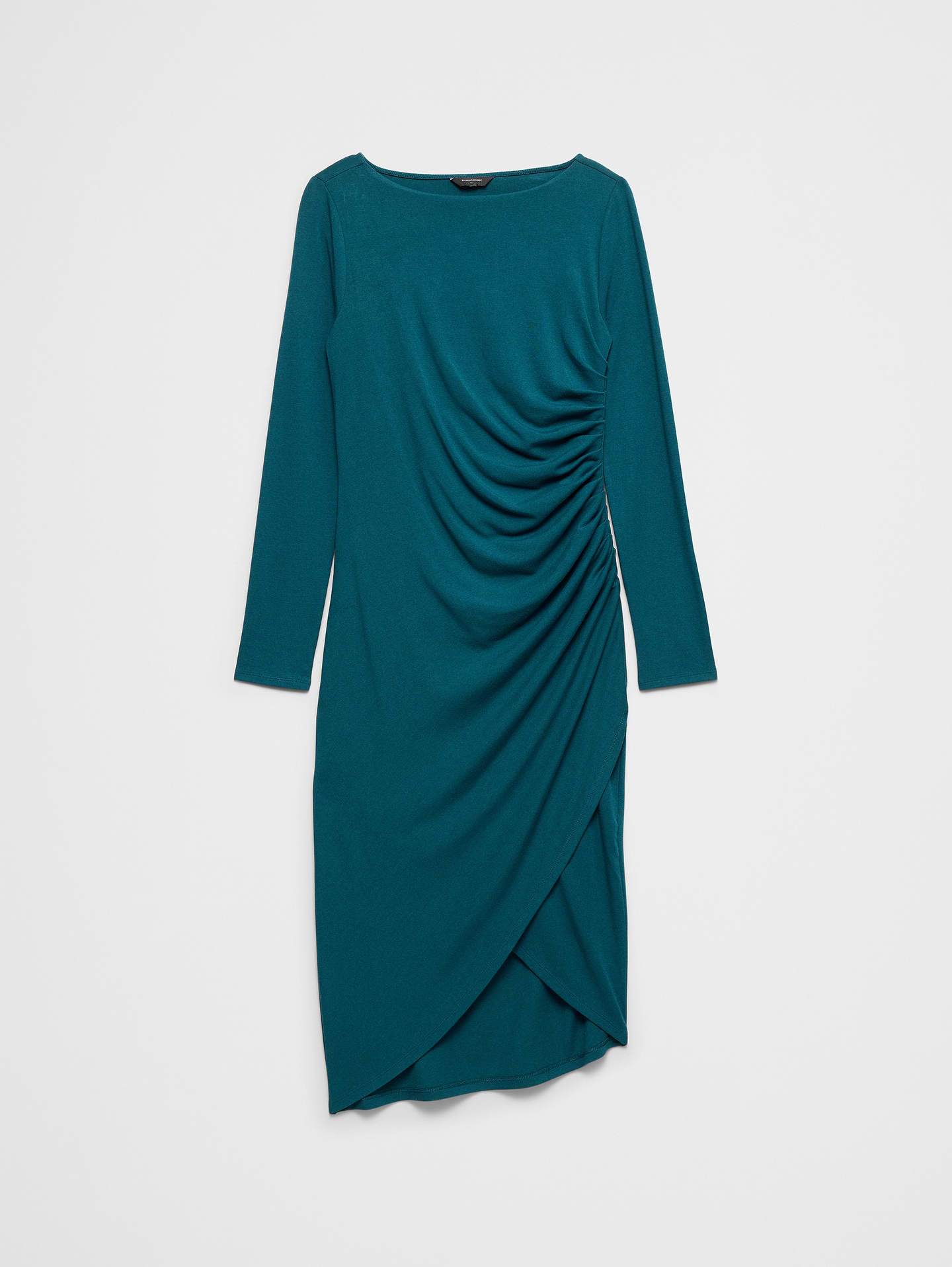 Image 4 of 7, Soft Knit Shirred Midi Dress