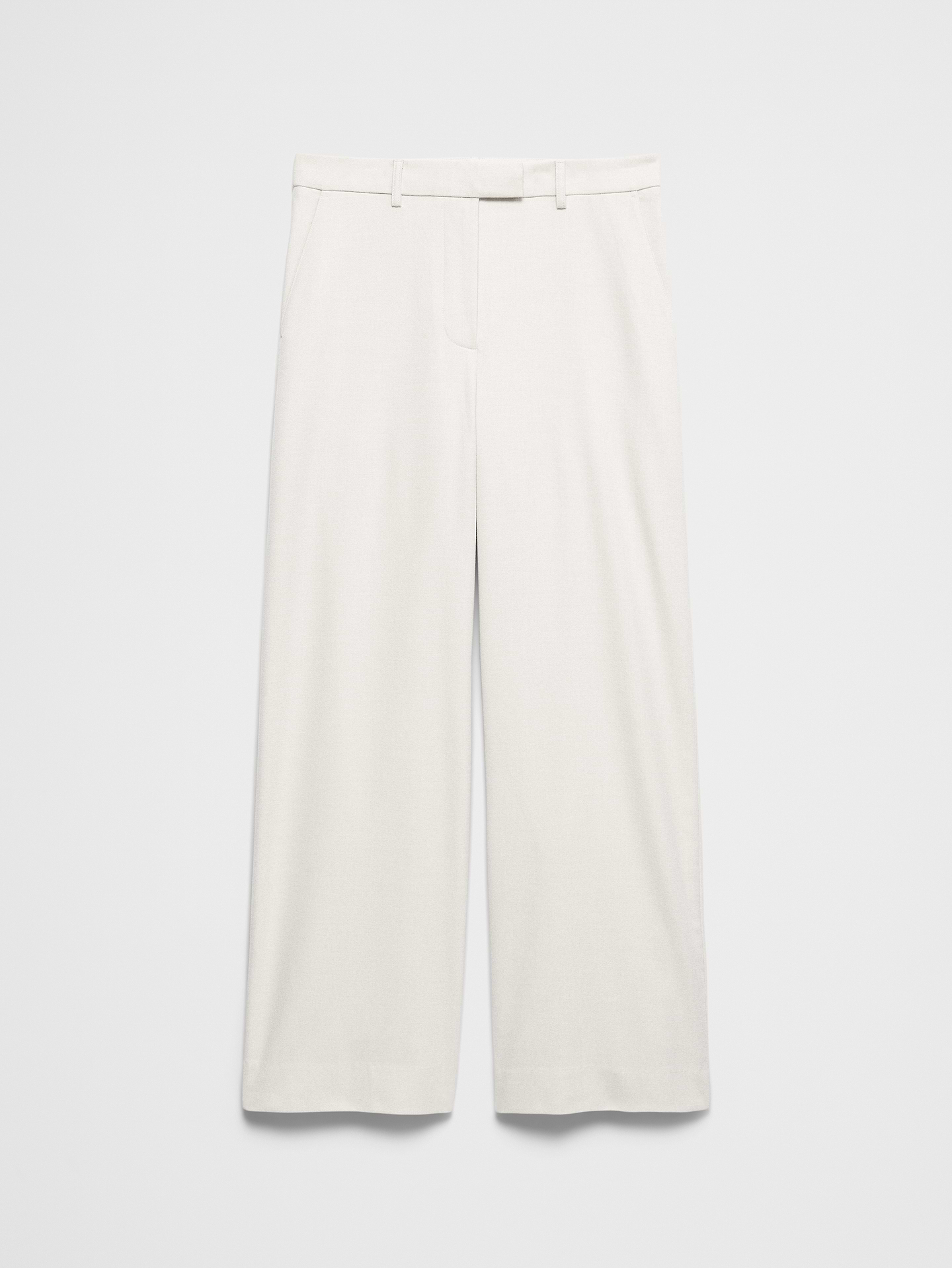Image 4 of 8, Wide-Leg High-Rise Brushed Trouser