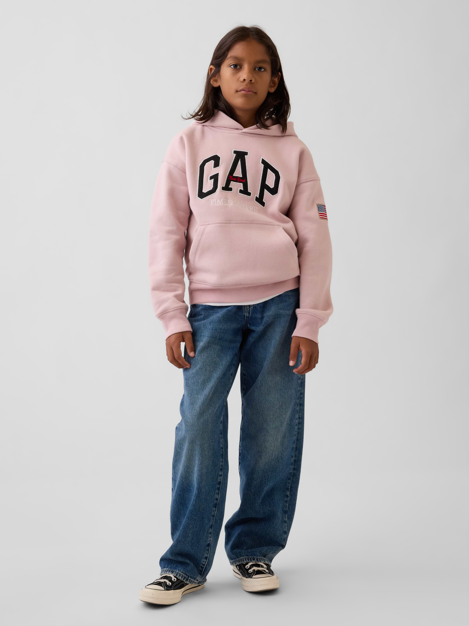 Kids VintageSoft NYC Times Square Logo Hoodie | Gap