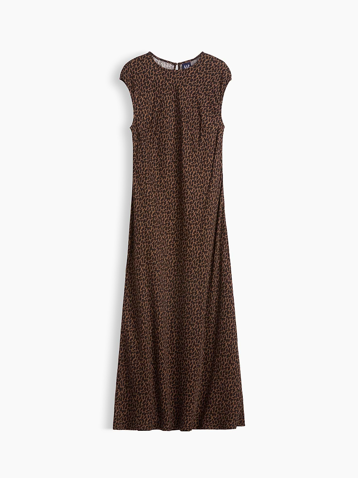 Image 6 of 6, Cap-Sleeve Maxi Slip Dress