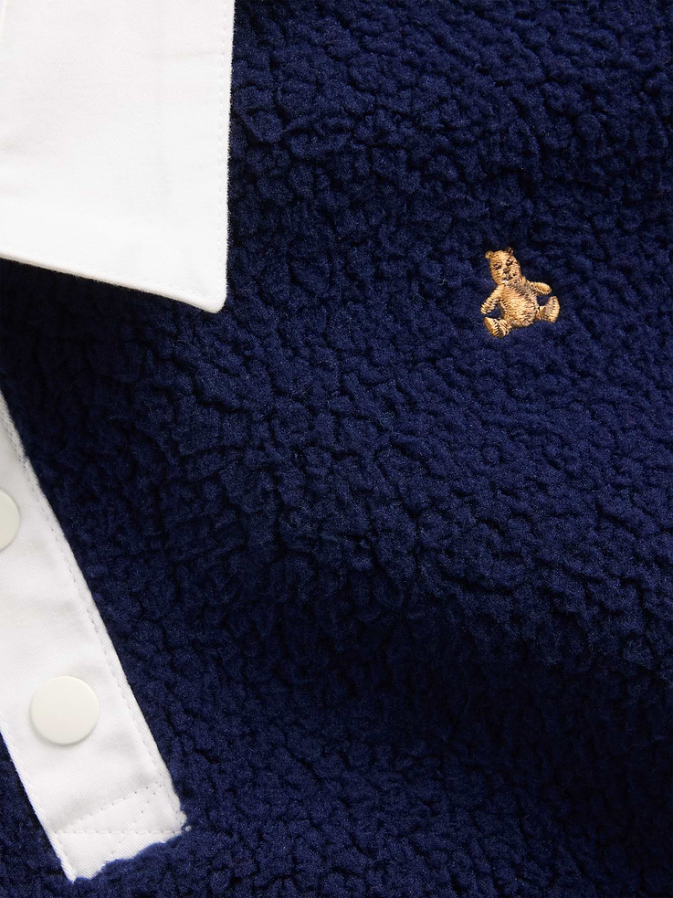 Image 4 of 4, Baby & Toddler Sherpa Polo Pullover