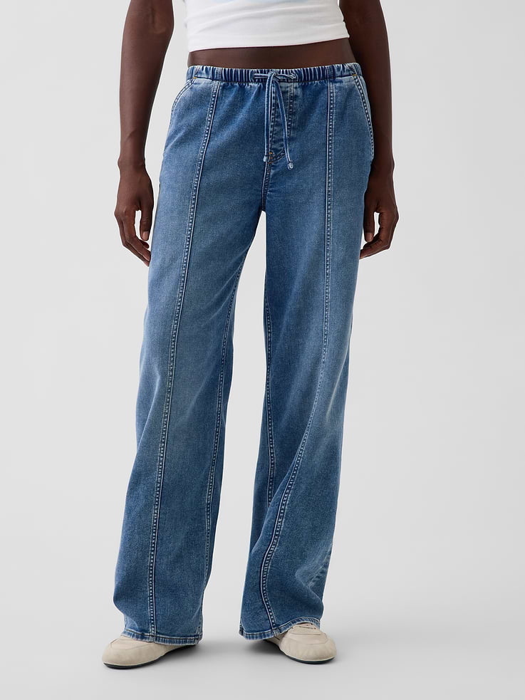 Image 2 of 7, Low Rise Knit Easy '90s Loose Jeans