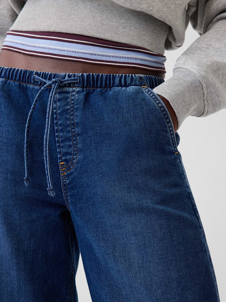 Image 5 of 6, Low Rise Knit Easy '90s Loose Jeans