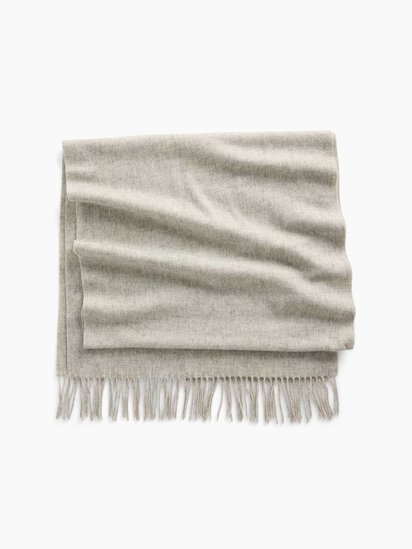 Wool-Blend Fringe Scarf